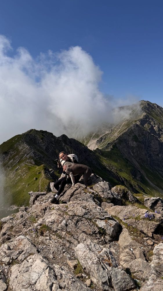 Gipfel und Wolken in den Bergen